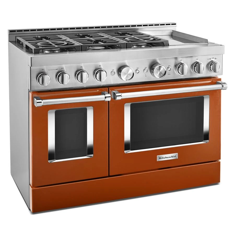 Kitchenaid® 48'' Smart Commercial-style Gas Range With Griddle KFGC558JSC
