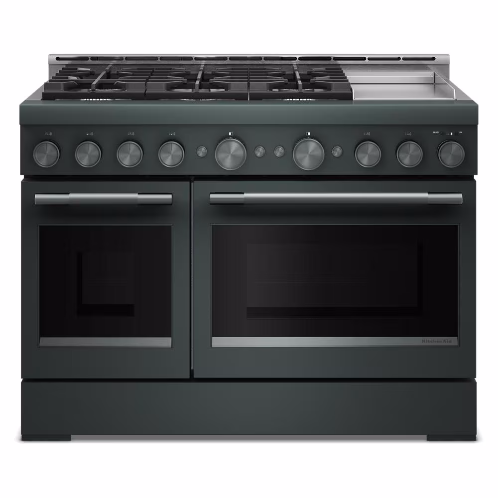48-Inch 6 Burner Commercial-Style Gas Range with Griddle KFGD948SJP