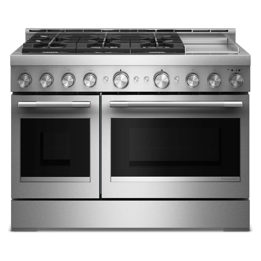 KitchenAid® 48-Inch 6 Burner Commercial-Style Gas Range with Griddle KFGD948SSS