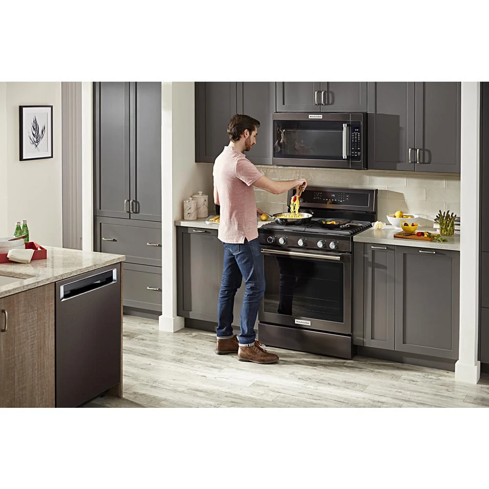 30-Inch 5-Burner Gas Convection Range KFGG500EBS
