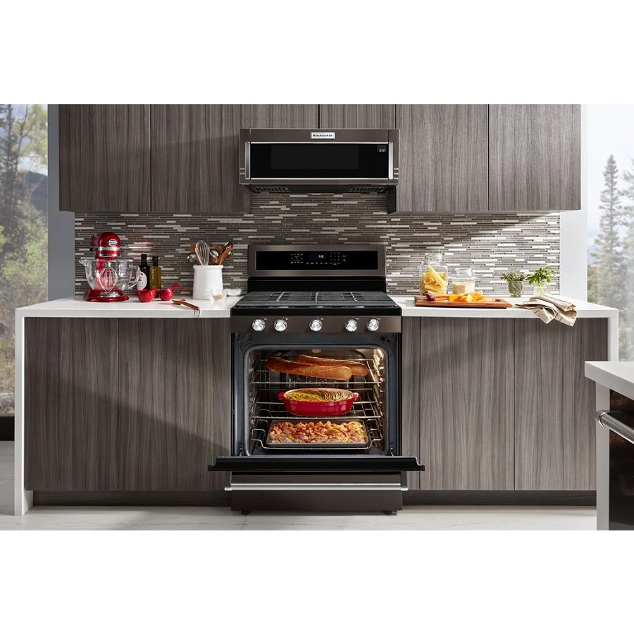 30-Inch 5-Burner Gas Convection Range KFGG500EBS