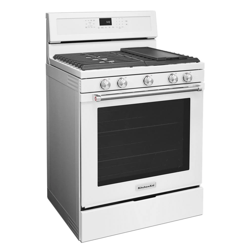 30-Inch 5-Burner Gas Convection Range KFGG500EWH