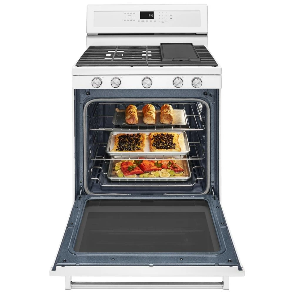 30-Inch 5-Burner Gas Convection Range KFGG500EWH