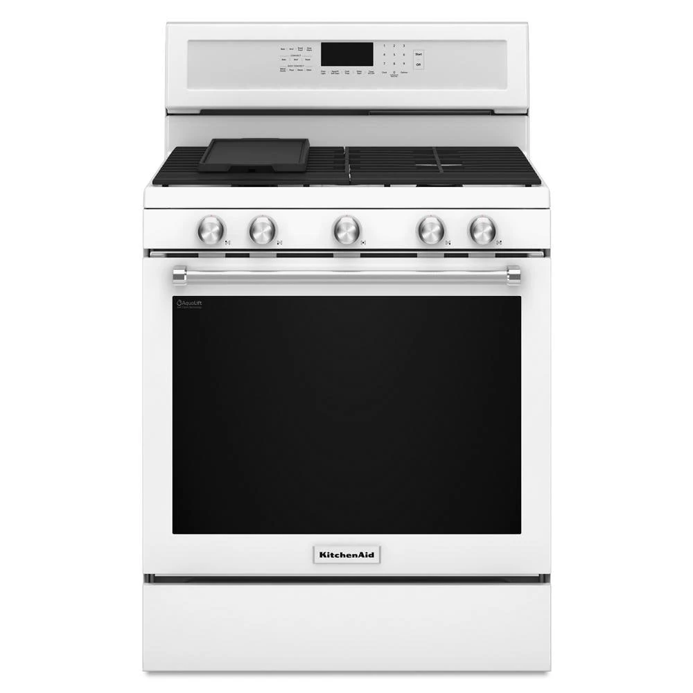 30-Inch 5-Burner Gas Convection Range KFGG500EWH
