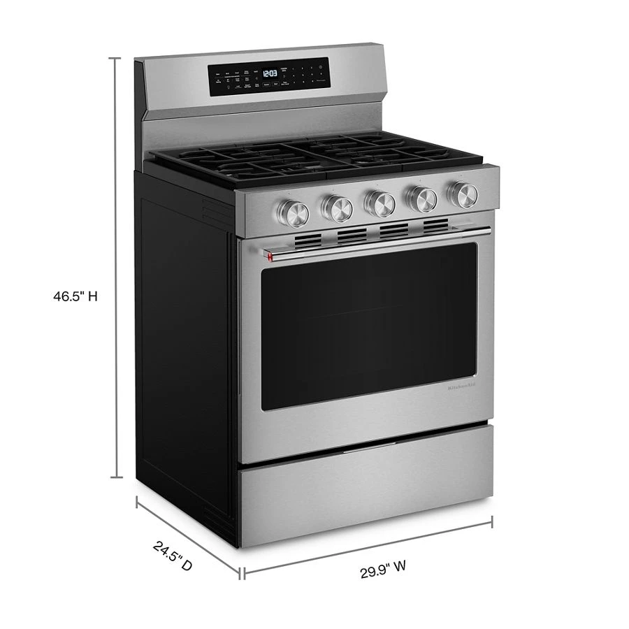 5.0 Cu. Ft. Smart Freestanding Gas Range with Convection Cooking Modes KFGS530SPS