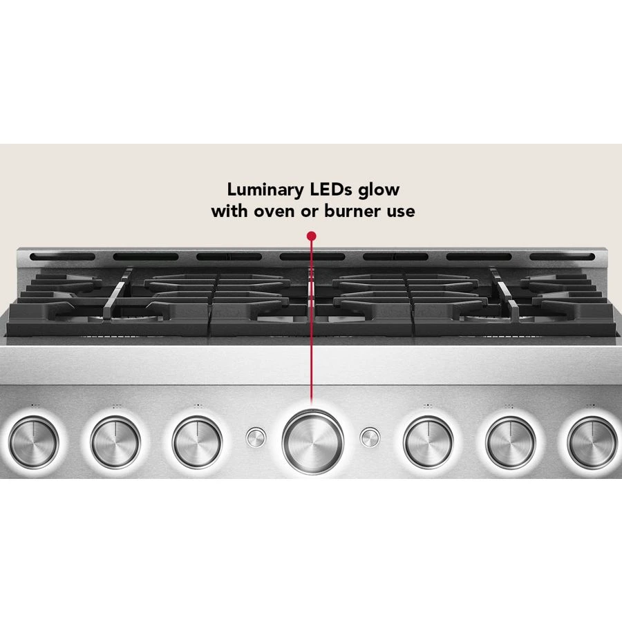 KitchenAid® 36-Inch 6 Burner Commercial-Style Gas Range with No Preheat Air Fry Mode KFGS936SSS