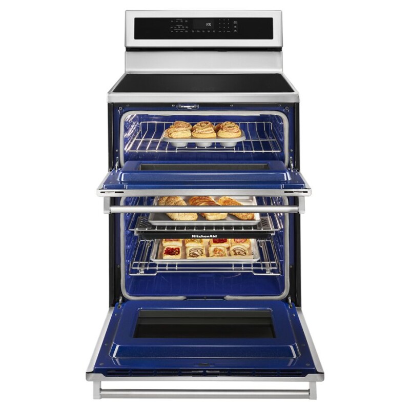KitchenAid 30-Inch 4-Element Induction Double Oven Convection Range Stainless Steel KFID500ESS Picture 1