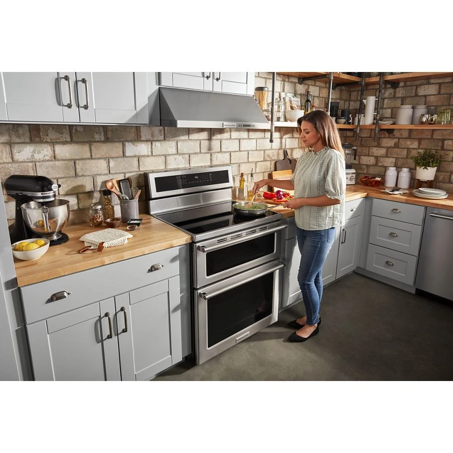 30-Inch 4-Element Induction Double Oven Convection Range KFID500ESS