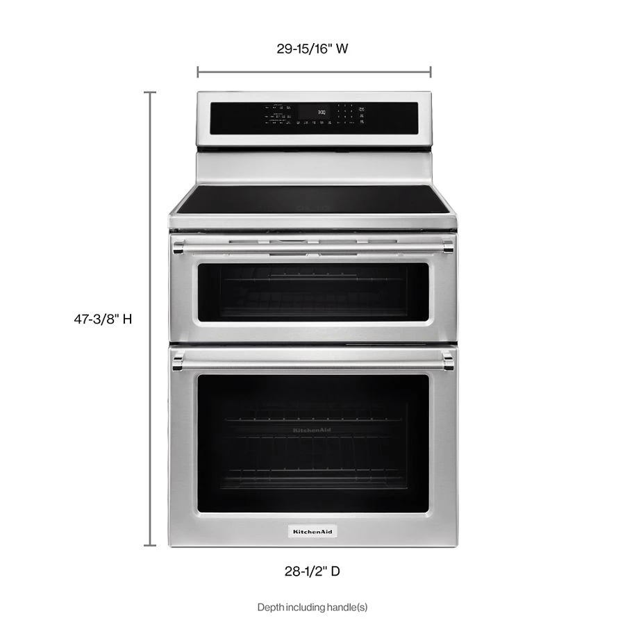 30-Inch 4-Element Induction Double Oven Convection Range KFID500ESS