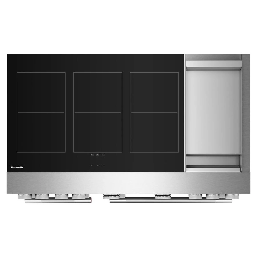 48-Inch 6-Element Induction Freestanding Commercial-Style Range with Griddle KFID948SSS