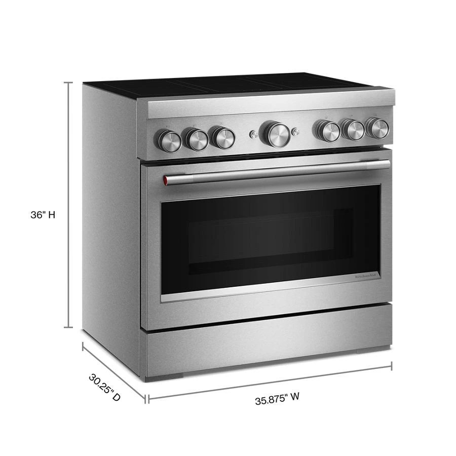 36-Inch 6-Element Induction Freestanding Commercial-Style Range with Air Fry KFIS936SSS