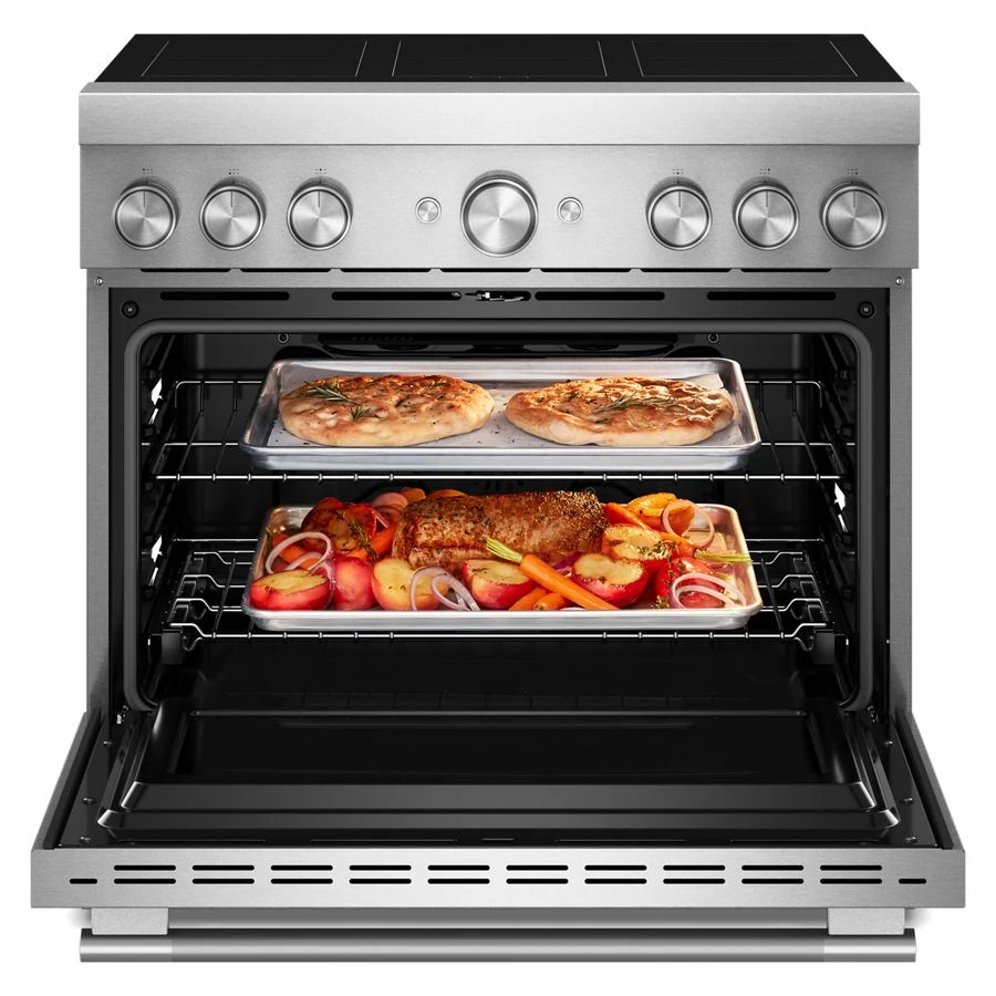 36-Inch 6-Element Induction Freestanding Commercial-Style Range with Air Fry KFIS936SSS