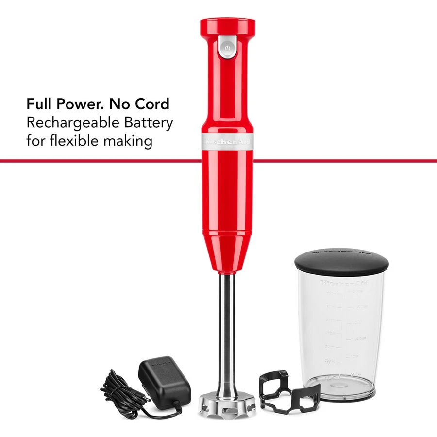 Cordless Variable Speed Hand Blender with Chopper and Whisk Attachment KHBBV83PA