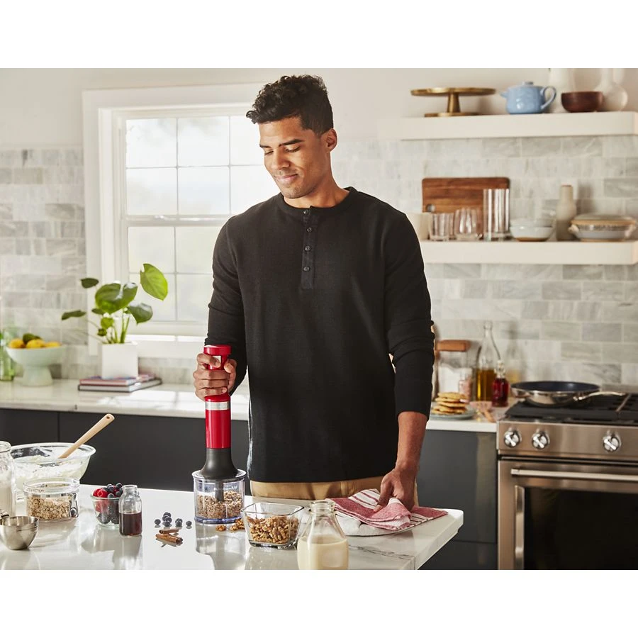 Cordless Variable Speed Hand Blender with Chopper and Whisk Attachment KHBBV83PA