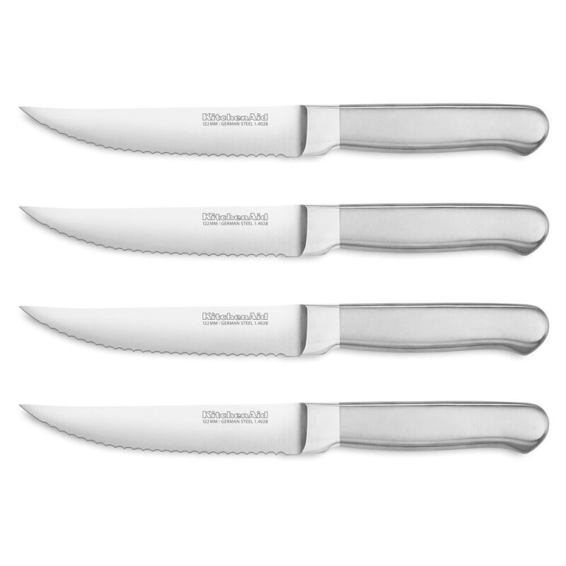 Classic Forged 4-Piece 4.5-Inch Brushed Stainless Steak Knives KKFSS4ST