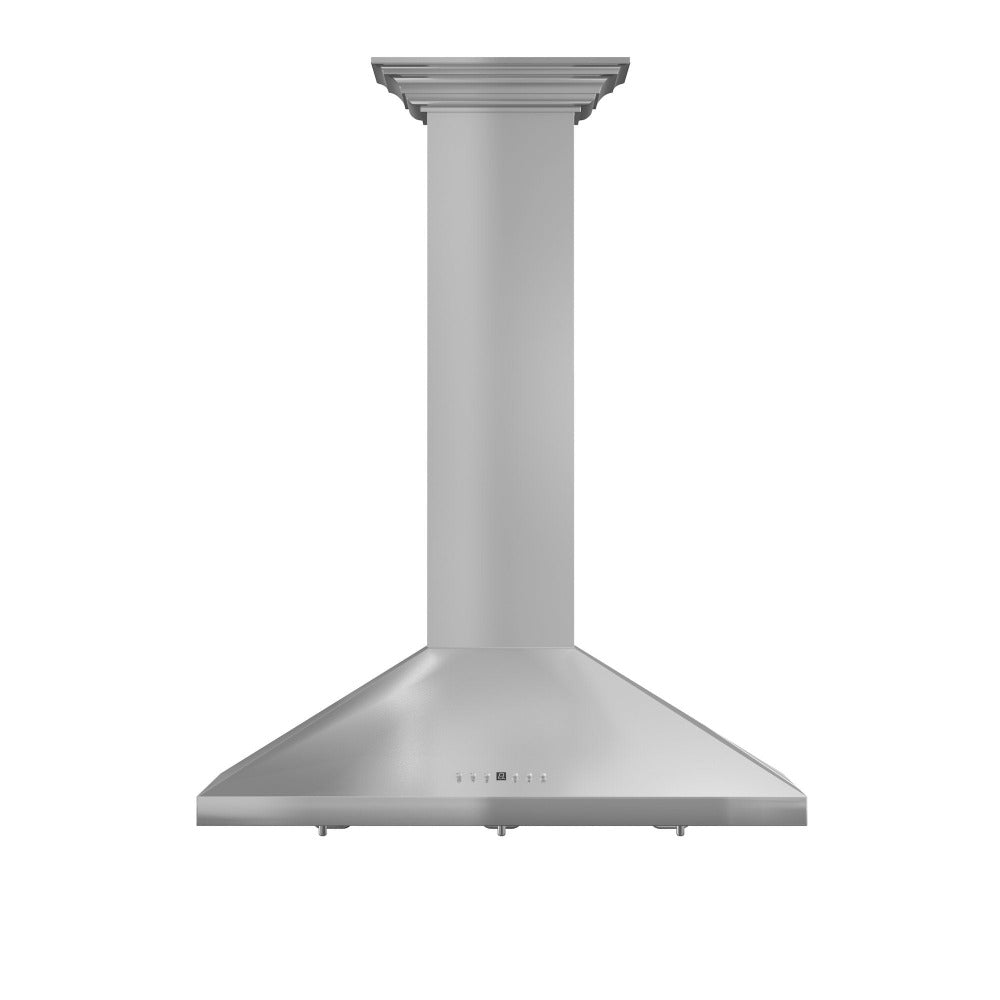 36" Convertible Vent Wall Mount Range Hood with Crown Molding KL2CRN36