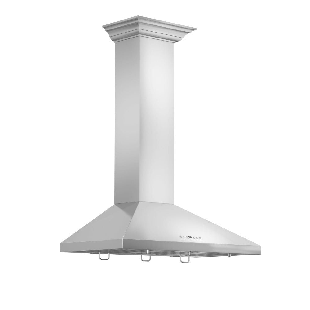 42" Convertible Vent Wall Mount Range Hood with Crown Molding KL2CRN42