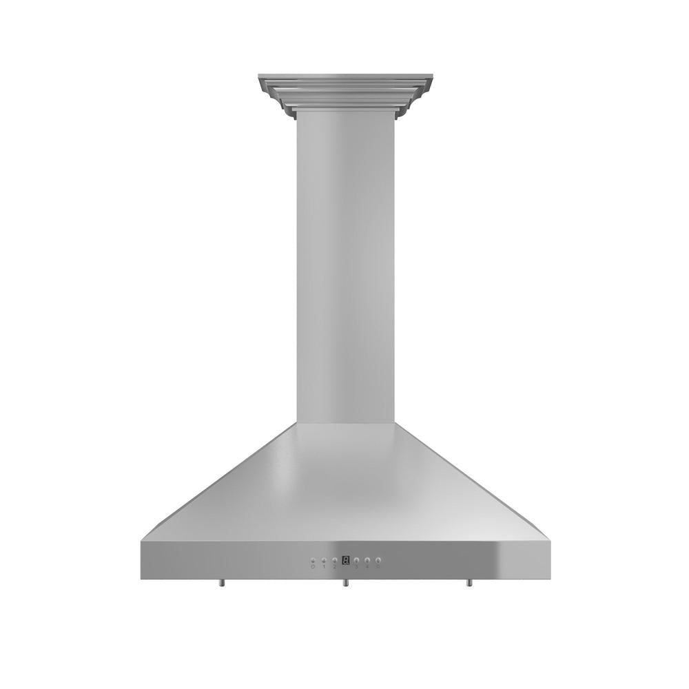 48" Convertible Vent Convertible Vent Wall Mount Range Hood with Crown Molding - 48 Inch KL3CRN48
