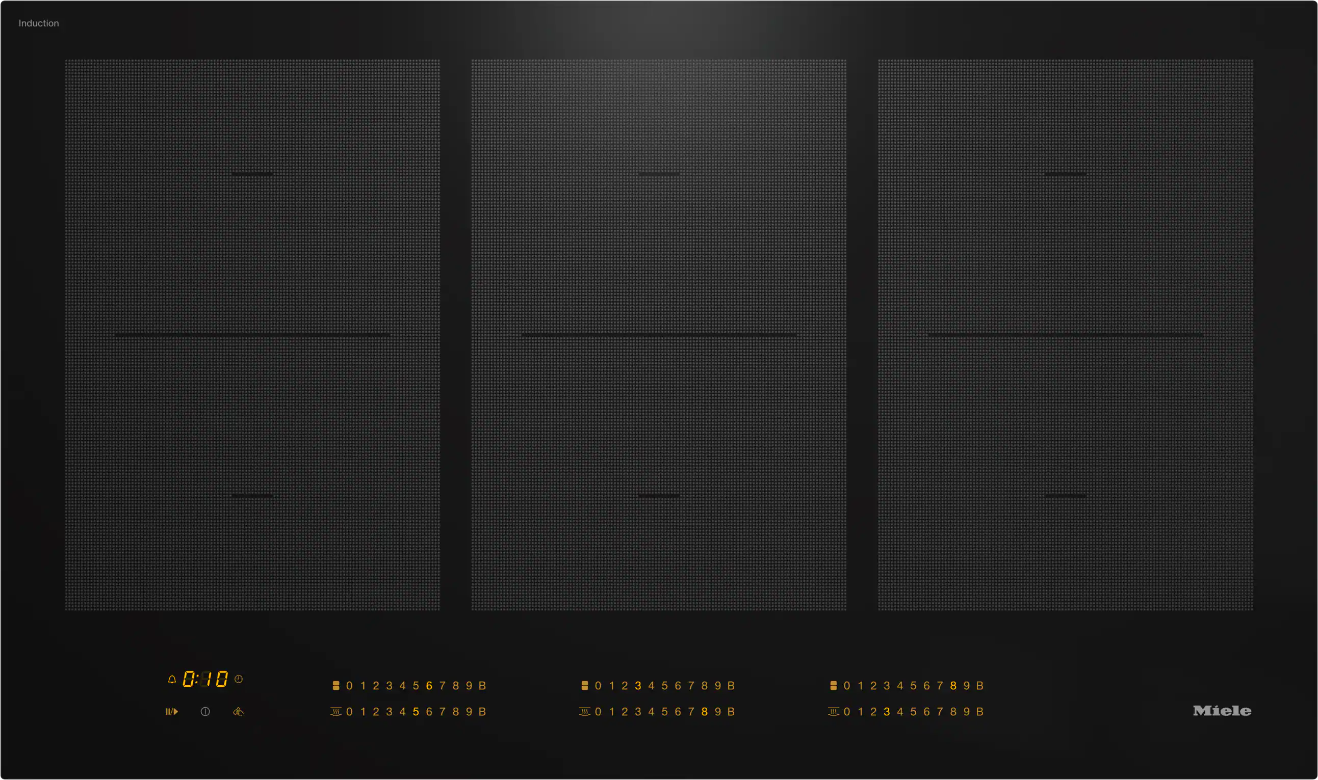 36-inch induction cooktop, operated with its own controls KM7745FL