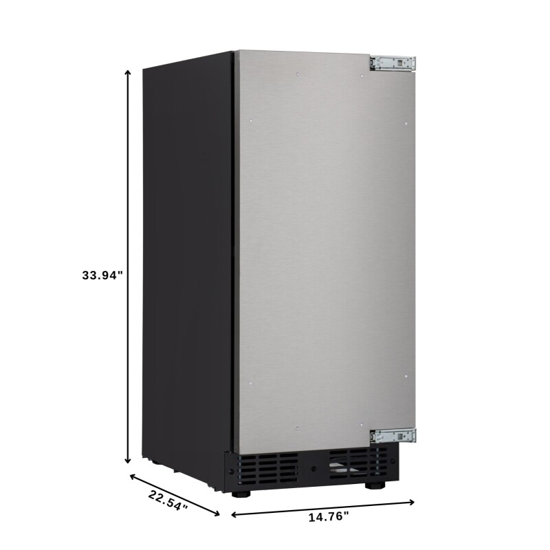 15 in. Built-In Panel Ready Undercounter Beverage Refrigerator, Compact with Digital Temperature Control, Glass Shelves, Security Lock KMBIR15PR