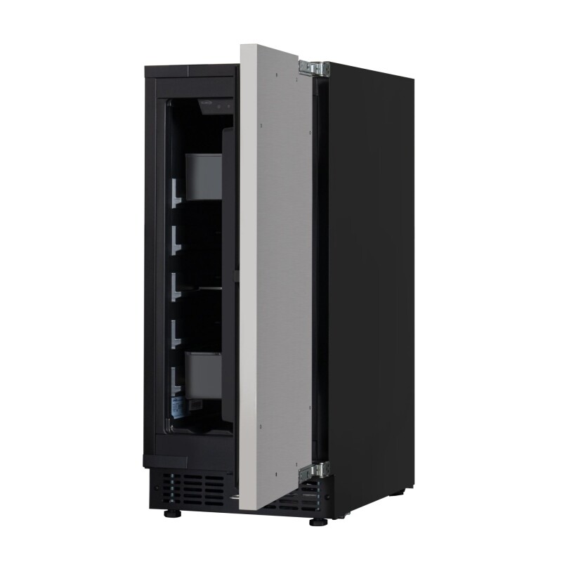 15 in. Built-In Panel Ready Undercounter Beverage Refrigerator, Compact with Digital Temperature Control, Glass Shelves, Security Lock KMBIR15PR