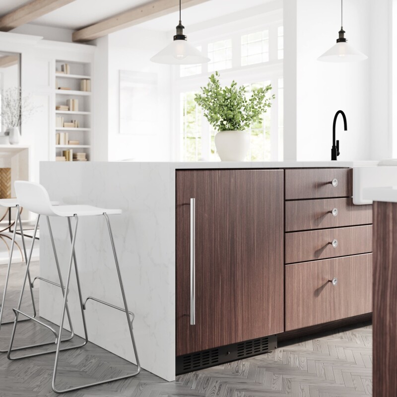 24 in. Panel Ready Compact Refrigerator, 5 cu. ft. in Black KMBIR5CPR