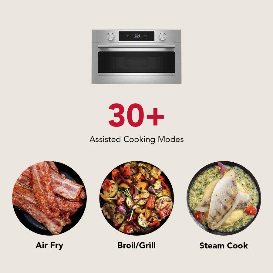 27" Built In Microwave Oven with Air Fry KMBS727SPS