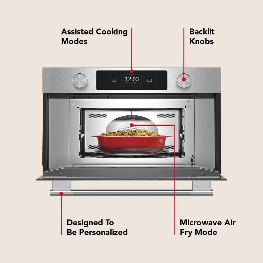 27" Built In Microwave Oven with Air Fry KMBS727SPS