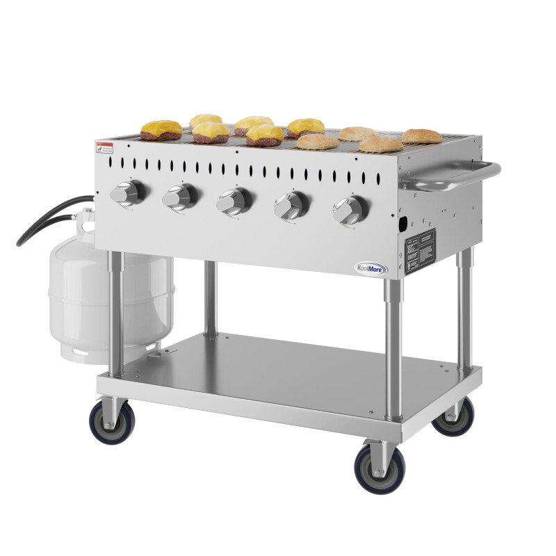 36 in. Commercial Mobile Outdoor Grill in Stainless Steel KMCGM36
