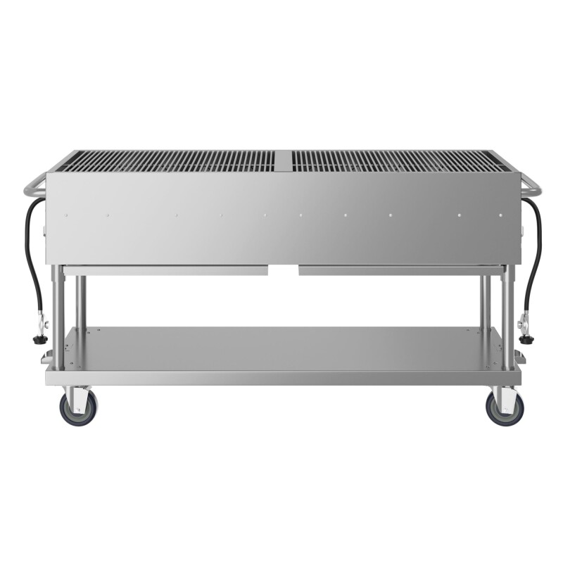 72 in. Commercial Mobile Outdoor Propane Gas Grill, ETL Listed in Stainless-Steel KMCGM72
