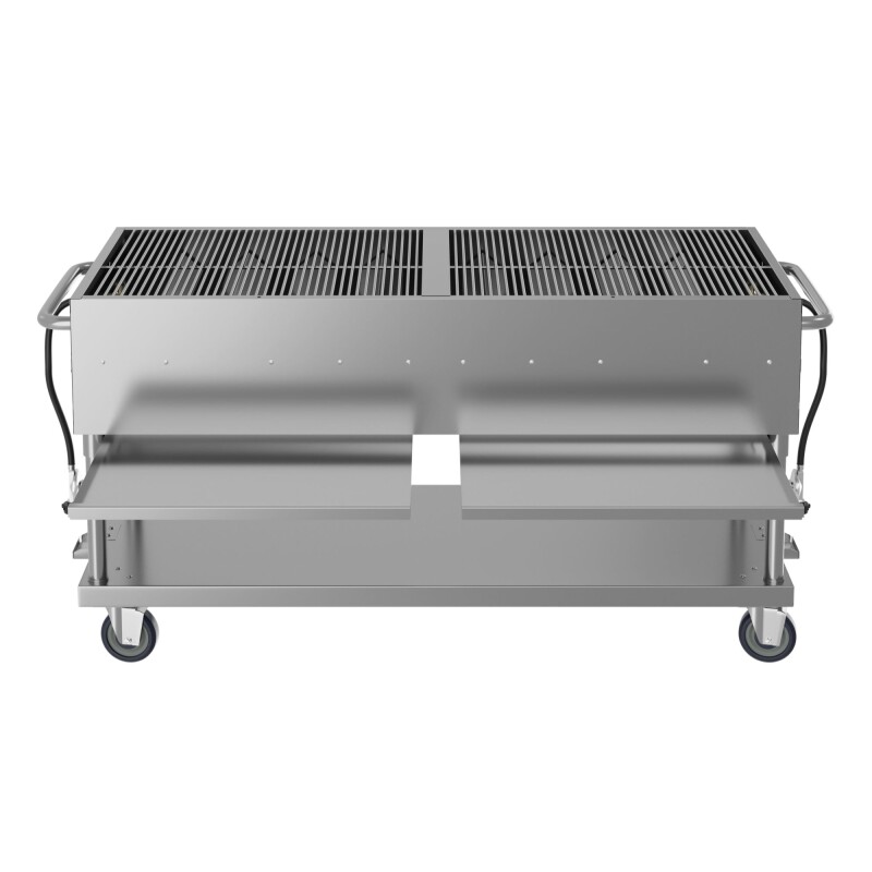 72 in. Commercial Mobile Outdoor Propane Gas Grill, ETL Listed in Stainless-Steel KMCGM72