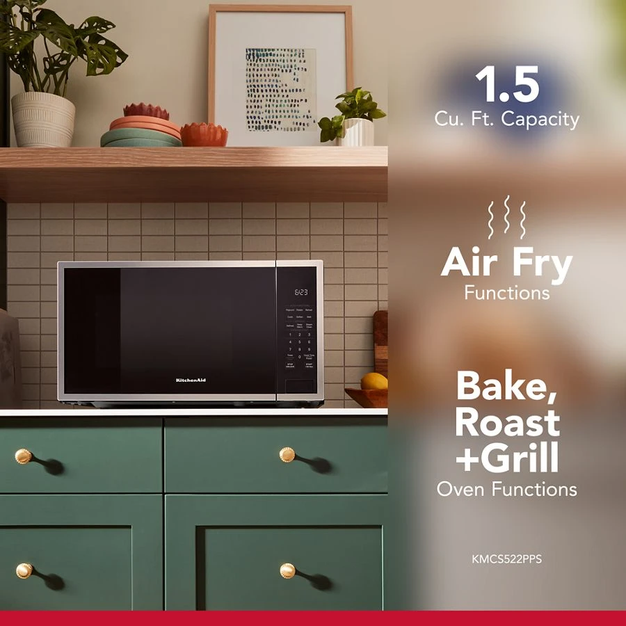 1.5 cu. ft. Countertop Microwave with Air Fry Function KMCS522SPS