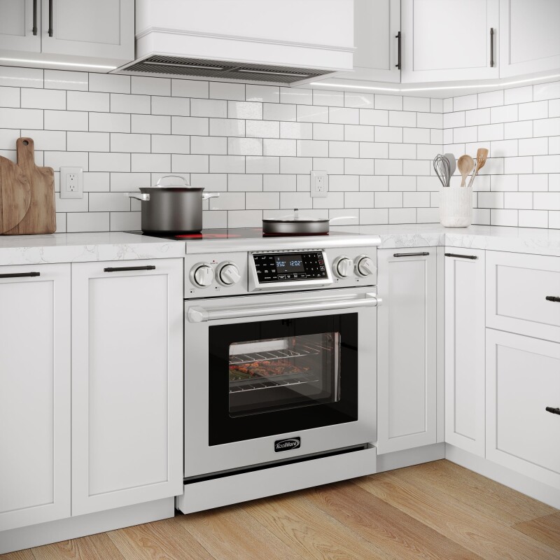 30 in. Electric Professional Range with Tilt Panel and Digital controls, Self-Cleaning, 16300W of Power, 240V in Stainless-Steel KMEPR30TDPSS