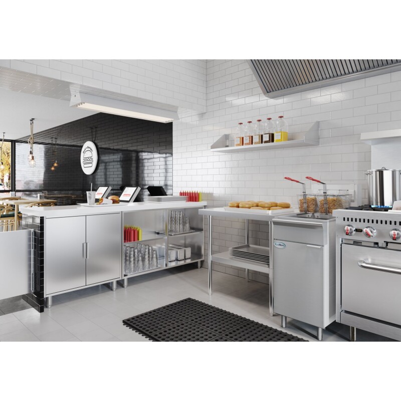 50 lb. Floor Standing Liquid Propane Commercial Fryer with 120,000 BTU in Stainless-Steel, ETL Listed KMFDF50LP