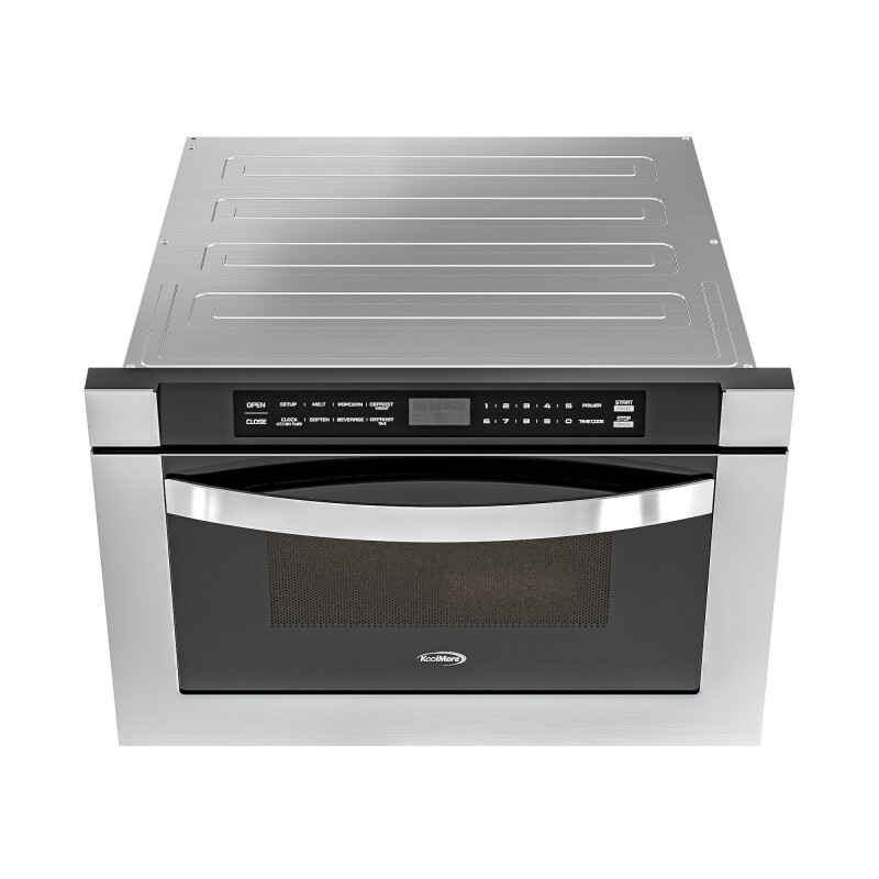 24 in. Stainless-Steel Microwave Drawer, Wall-Mounted with Flat Bottom,1.2 Cu. Ft KMMD1SS