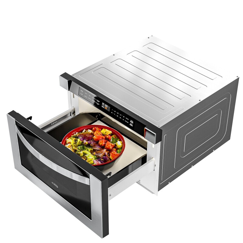 24 in. Stainless-Steel Microwave Drawer, Wall-Mounted with Flat Bottom,1.2 Cu. Ft KMMD1SS