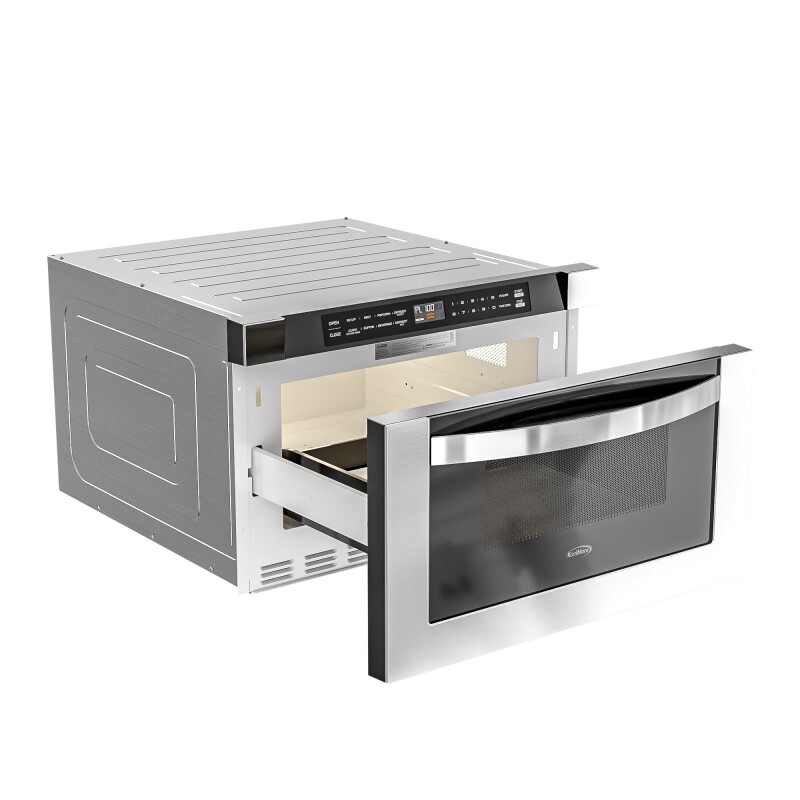 24 in. Stainless-Steel Microwave Drawer, Wall-Mounted with Flat Bottom,1.2 Cu. Ft KMMD1SS