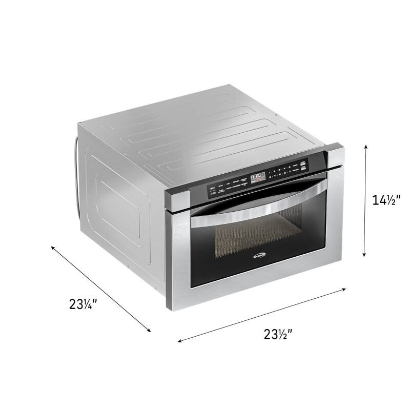 24 in. Stainless-Steel Microwave Drawer, Wall-Mounted with Flat Bottom,1.2 Cu. Ft KMMD1SS