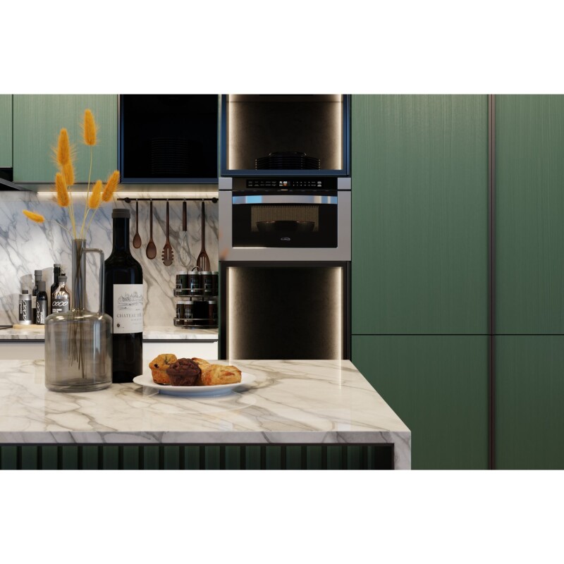 24 in. Stainless-Steel Microwave Drawer, Wall-Mounted with Flat Bottom,1.2 Cu. Ft KMMD1SS