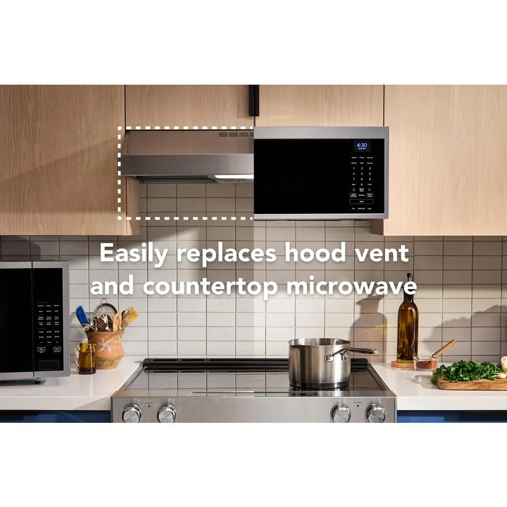 Smart Low Profile Microwave Hood Combination with Dual Fan Ventilation KMML550RPS