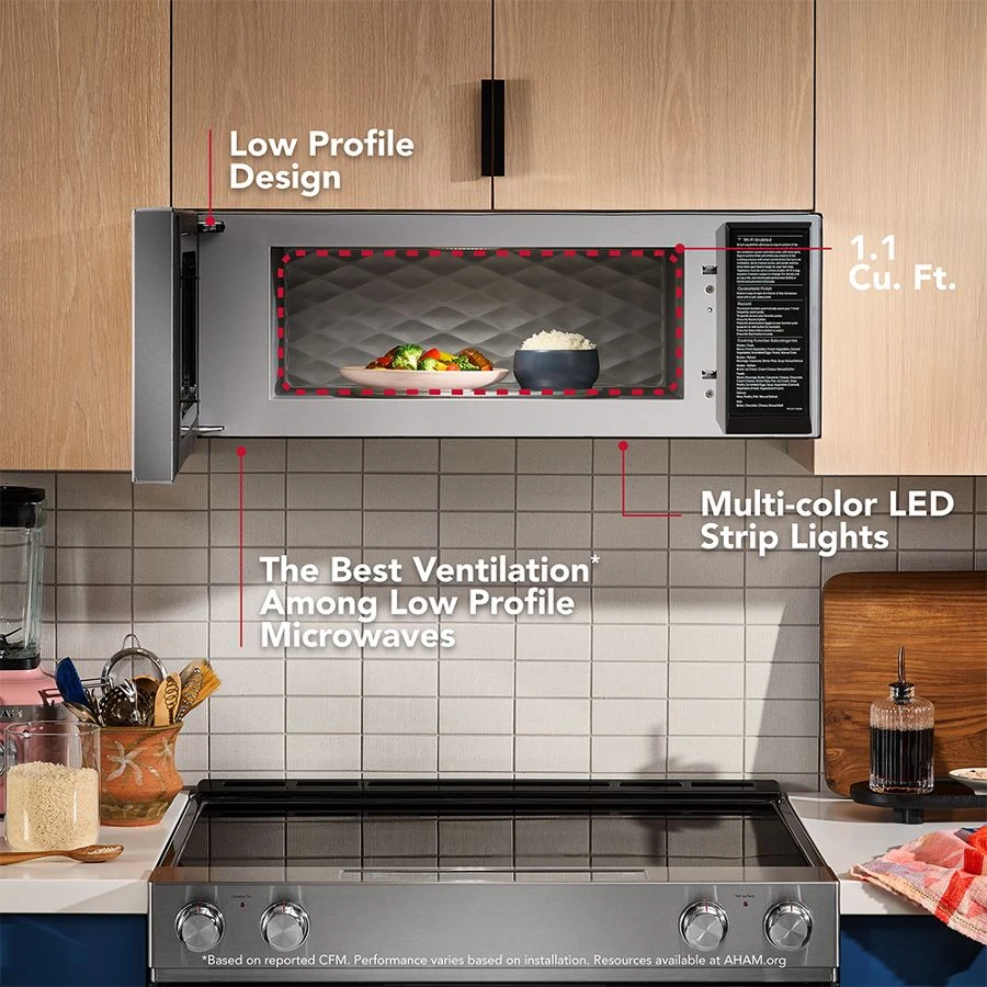 Smart Low Profile Microwave Hood Combination with Dual Fan Ventilation KMML550RPS