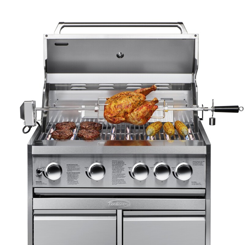 30 in. Built-in Liquid Propane BBQ Grill for Outdoor Kitchen in Stainless-Steel KMOKSBQ30