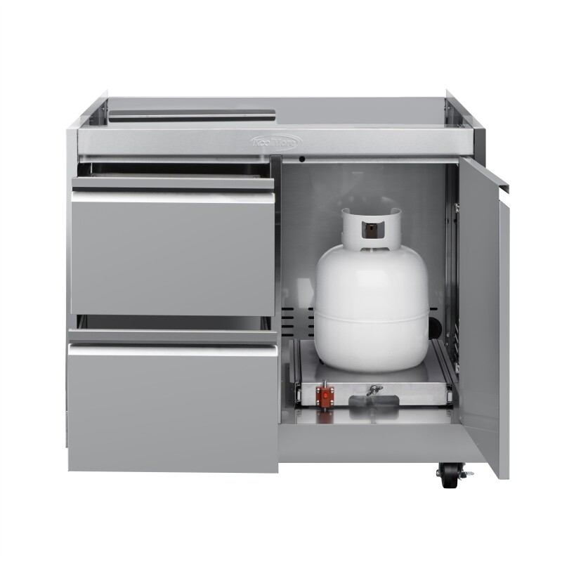 32 in. Outdoor Stainless-Steel Cabinet for Built-in BBQ Grill with 2 DrawersKM-OKS-BQ30CAB KMOKSBQ30CAB