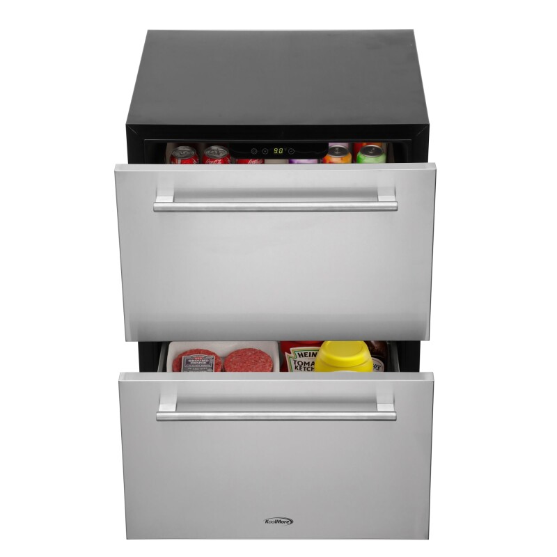 Outdoor Kitchen Series Modular Kitchen with a 30 in. BBQ Grill And Grill Cabinet, Corner Cabinet, Sink, Refrigerator and Cabinet in Stainless-Steel KMOKSKITCONFIG115