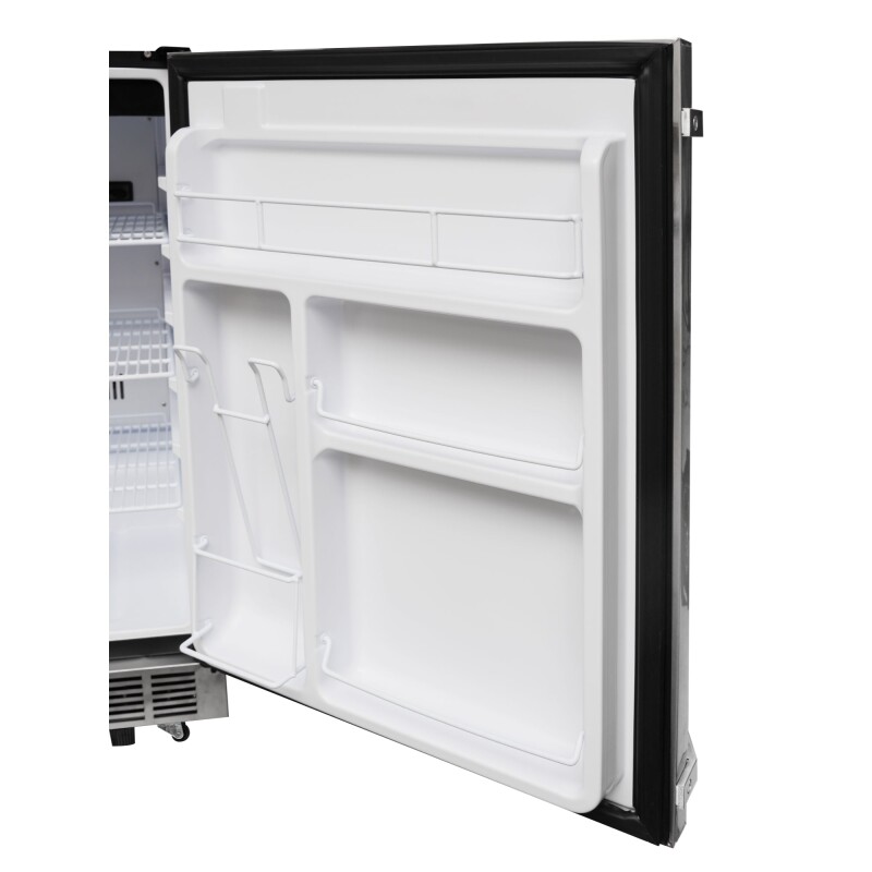 24 in. Outdoor Kitchen Stainless Steel Refrigerator 5.5 cu. ft. Capacity with Automatic defrost, Blue LED Lighting and IPX4 Rating, CSA Listed KMOKSOFRC58SS