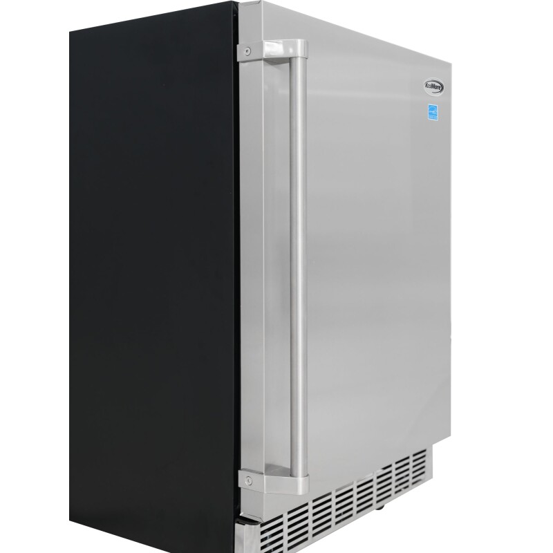 24 in. Outdoor Kitchen Stainless Steel Refrigerator 5.5 cu. ft. Capacity with Automatic defrost, Blue LED Lighting and IPX4 Rating, CSA Listed KMOKSOFRC58SS