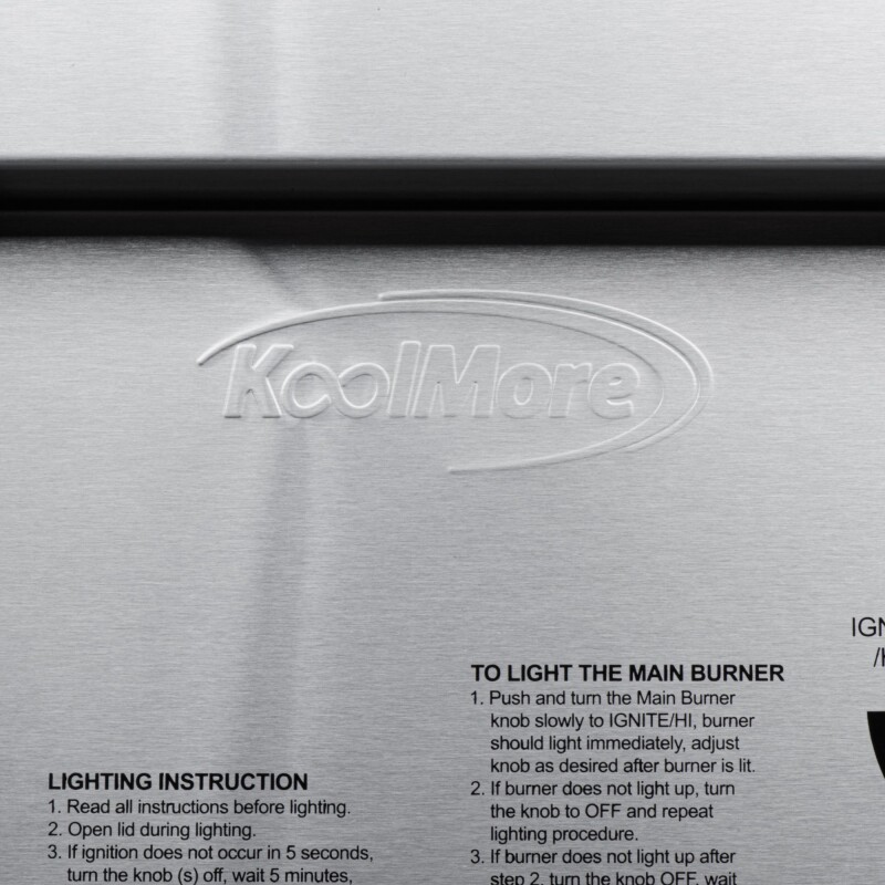 32 in. Outdoor Kitchen Liquid Propane Side Burner with Bottom Cabinet in Stainless-Steel KMOKSSBC