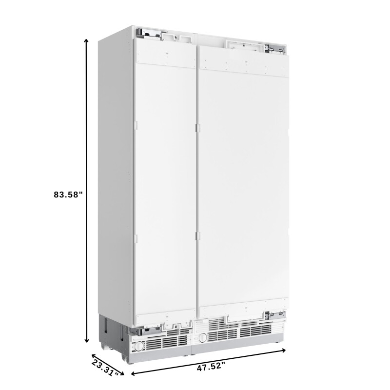Reserve Panel Ready Column 30 in. Refrigerator and 18 in. Freezer Combo with Ice and Water Dispenser, Frost Free, ETL Listed, Energy Star KMPRCR30F18