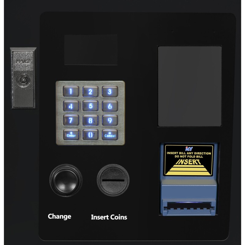 50 in. 60-Slot Snack Vending Machine with 22-inch Touch Screen, Bill and Coin Acceptor in Black, Non-Refrigerated KMVMNT50BC