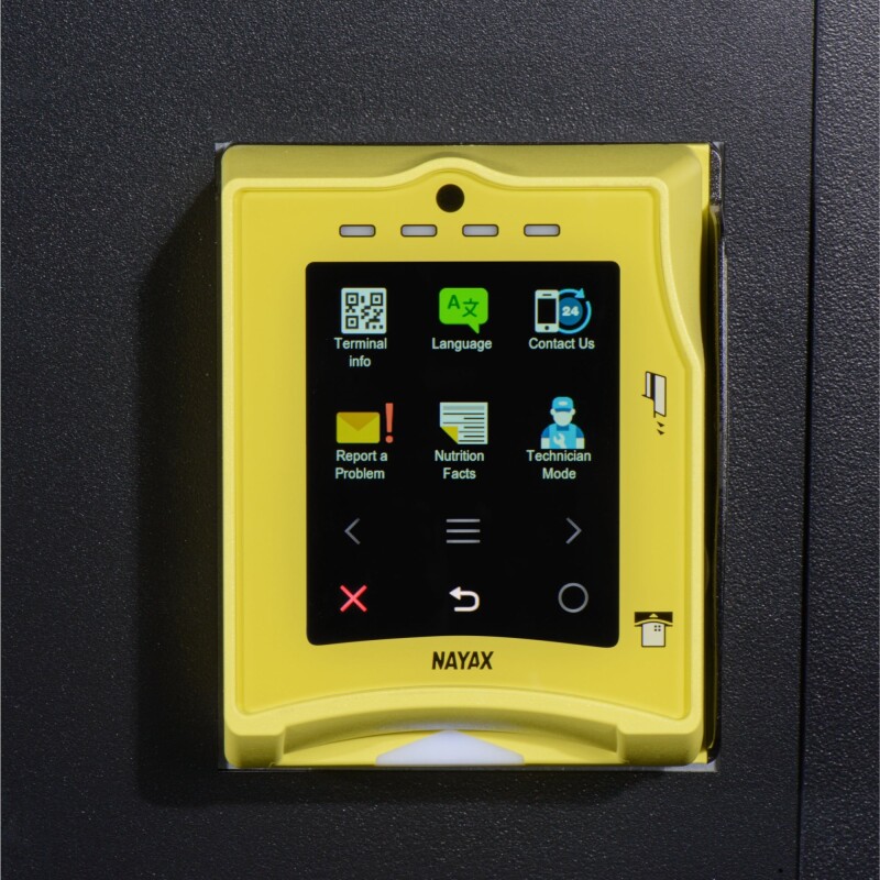 50 in. 60-Slot Snack Vending Machine with 22-inch Touch Screen, Credit Card Reader and Bill Acceptor in Black, Non-Refrigerated KMVMNT50BR